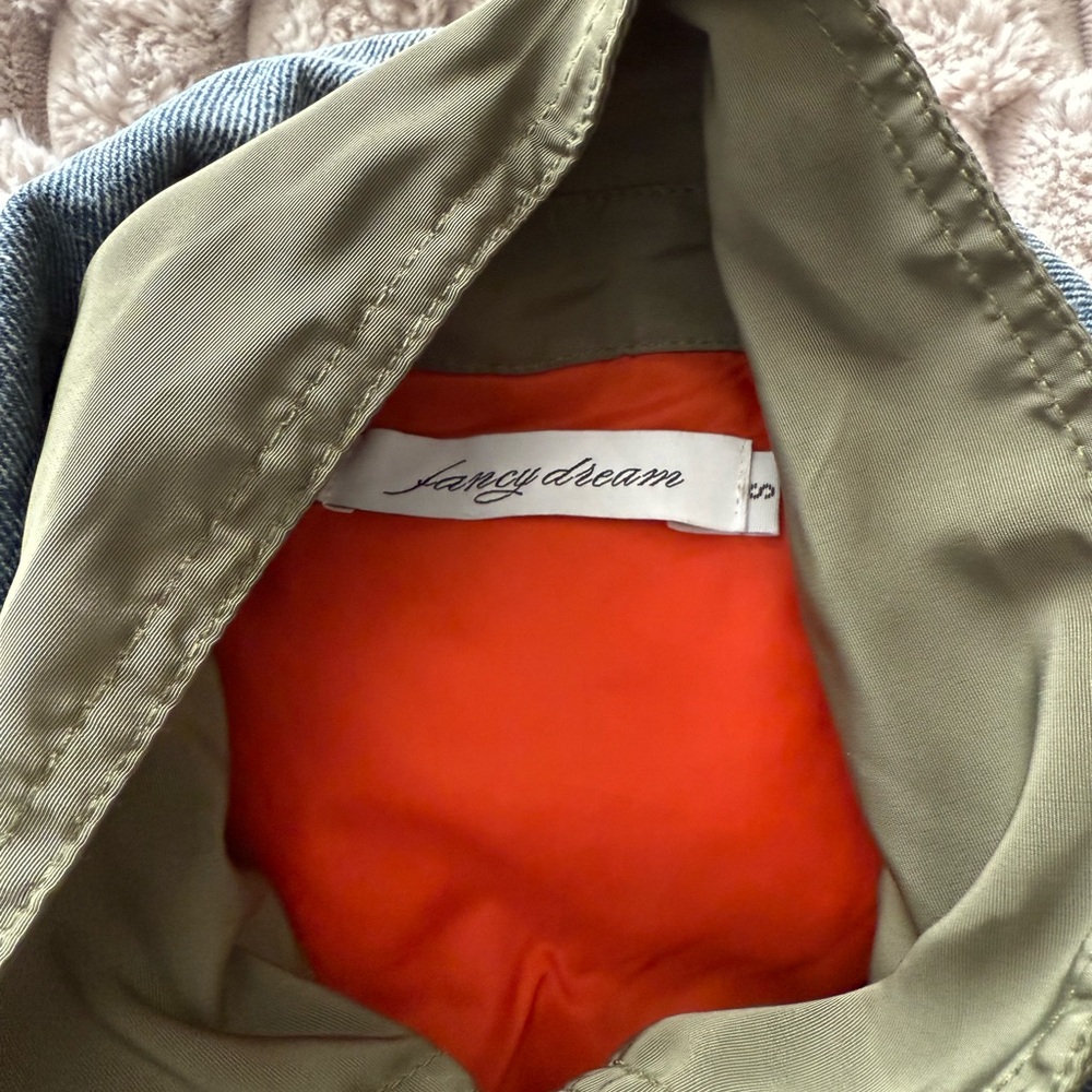 Denim and Olive Green Jacket - Picture 6 of 7